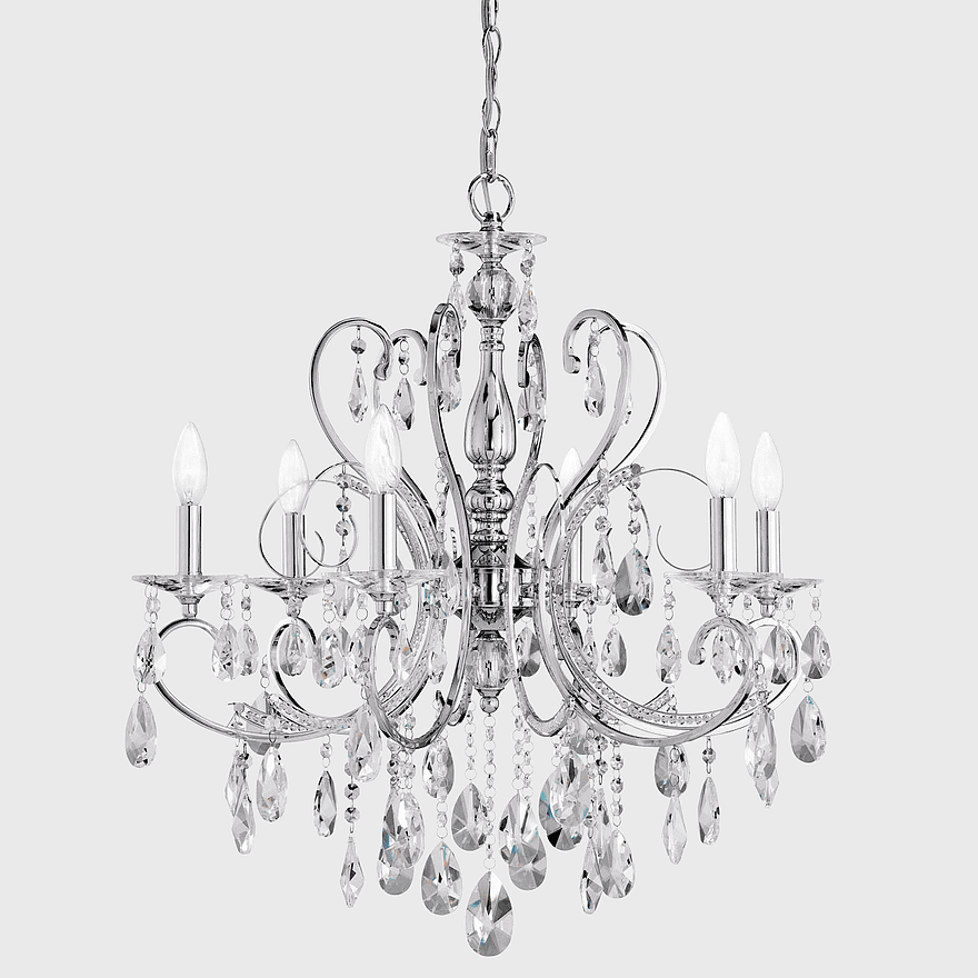 silver crystal chandelier, glass pendant light fixture, decorative ceiling chandelier, incandescent chandelier lighting, elegant home decor lighting, vintage chandelier design, luxury interior lighting