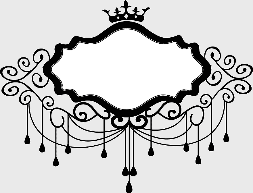white wedding invitation frame, black and white ornate design, monochrome wedding planner graphic, line art wedding emblem, elegant wedding crest, vintage wedding border, decorative wedding emblem