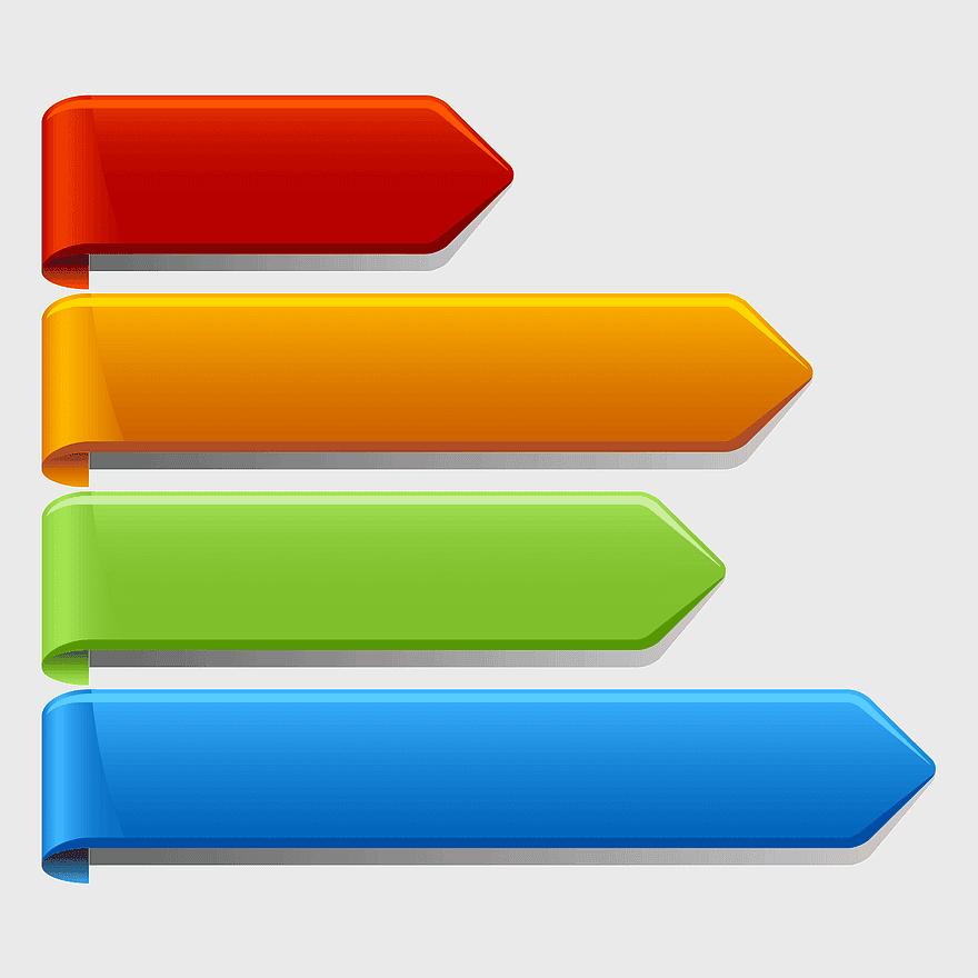 color arrow illustration, red orange green blue arrows, business material design, percentage statistics analysis, infographic elements, directional indicators, visual data representation color arrow illustration, red orange green blue arrows, business material design, percentage statistics analysis, infographic elements, directional indicators, visual data representation