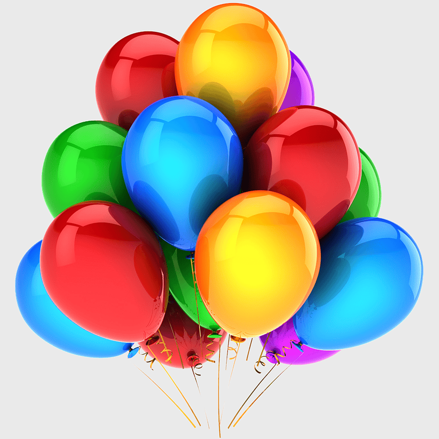 multicolored balloons, party supply, childrens party, birthday, festive decoration, celebration accessories, colorful party items, event decor elements