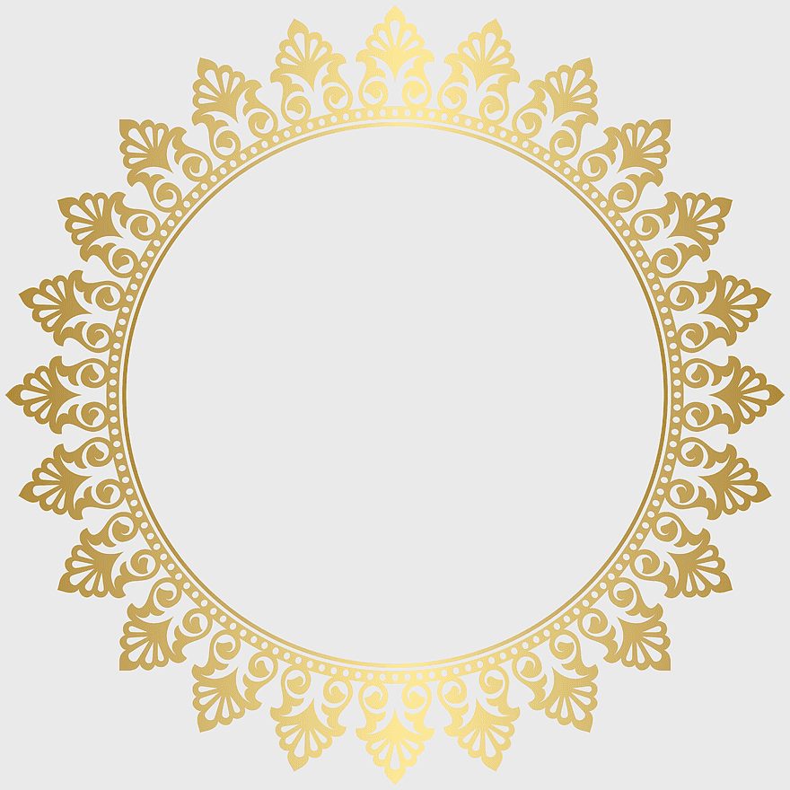 round gold border frame, circle radius design, decorative elements pattern, symmetry line shape, ornate circular frame, intricate lace border, vintage floral motif round gold border frame, circle radius design, decorative elements pattern, symmetry line shape, ornate circular frame, intricate lace border, vintage floral motif