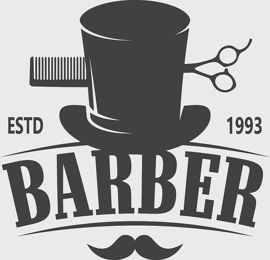 barber shop logo design, 1993 barber illustration, comb and scissors icon, moustache and beard emblem, vintage barbershop branding, retro hairdresser symbol, classic barber pole graphic barber shop logo design, 1993 barber illustration, comb and scissors icon, moustache and beard emblem, vintage barbershop branding, retro hairdresser symbol, classic barber pole graphic