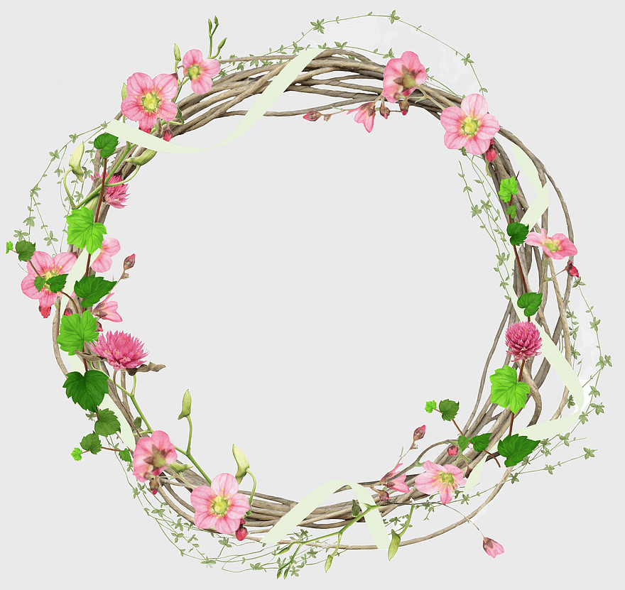 brown floral wreath, pink flower circle frame, nature-inspired headpiece, watercolor wreath illustration, decorative floral border, spring-themed design, rustic floral arrangement brown floral wreath, pink flower circle frame, nature-inspired headpiece, watercolor wreath illustration, decorative floral border, spring-themed design, rustic floral arrangement