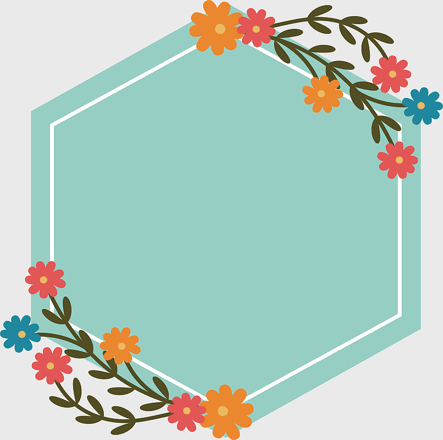 hexagon floral frame, green hexagonal title box, digital flower arrangement border, floral hexagon design, decorative floral borders, watercolor flower hexagon, botanical art frame hexagon floral frame, green hexagonal title box, digital flower arrangement border, floral hexagon design, decorative floral borders, watercolor flower hexagon, botanical art frame