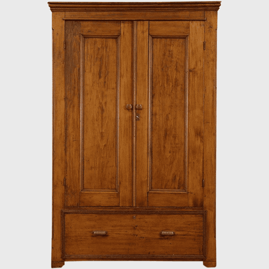 wardrobe with drawer, antique wooden armoire, hardwood closet furniture, builders hardware for armoires, vintage storage cabinet, classic wooden cabinetry, rustic home decor
