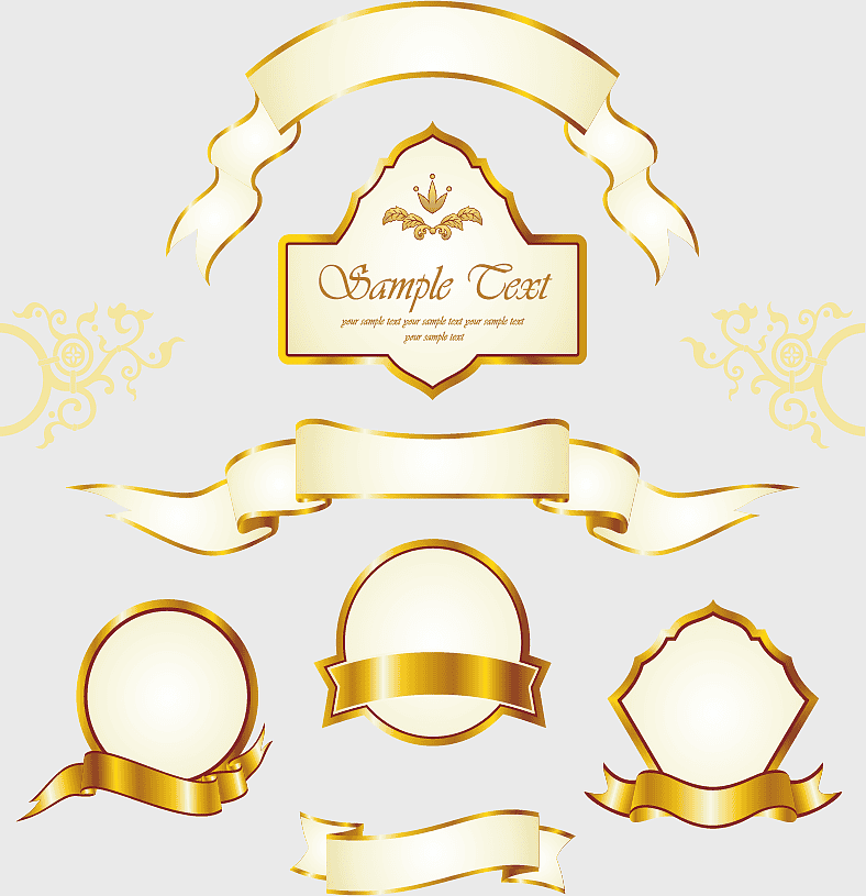 Gold Label Frame, Vintage Gold Frame Tags, Golden Ribbon Design, Trendy Gold Frame Logo, Ornate Label Decor, Classic Gold Banners, Elegant Label Illustration Gold Label Frame, Vintage Gold Frame Tags, Golden Ribbon Design, Trendy Gold Frame Logo, Ornate Label Decor, Classic Gold Banners, Elegant Label Illustration