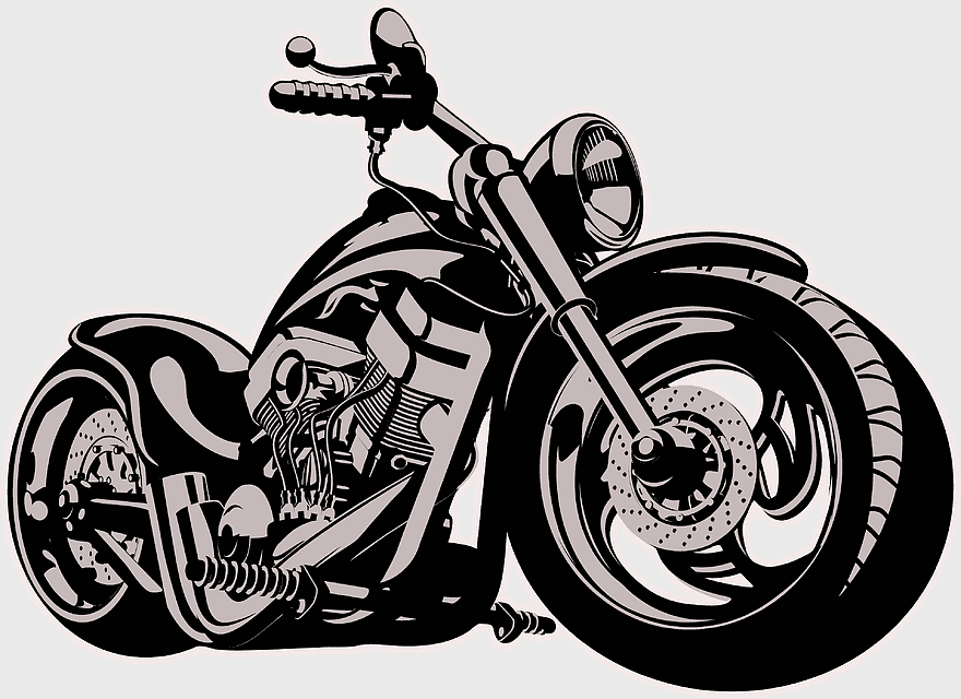 motorcycle cartoon illustration, monochrome motorcycle art, chopper motorcycle design, automotive wheel system, vintage motorcycle graphic, two-wheeled vehicle art, motorbike image