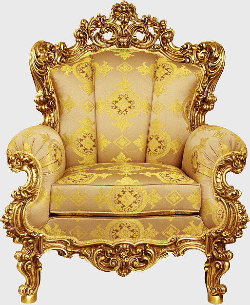 brown and yellow floral armchair, antique gold throne chair, napoleon iii style living room furniture, ornate continental chair, regal seating, luxurious home decor, vintage armchair design