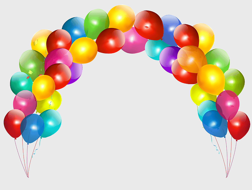 multicolored balloon arch, happy birthday decoration, party supply balloons, wedding balloon decoration, festive balloon arrangement, celebratory balloon display, event decoration balloons