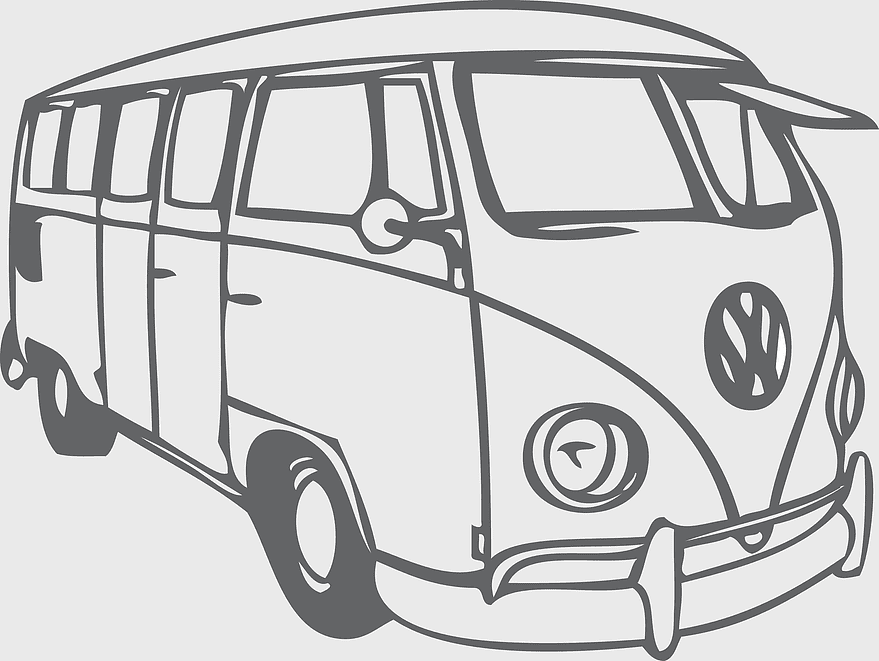 Volkswagen Type 2 Bus, vintage Volkswagen van, classic car line art, black and white Volkswagen Transporter, retro vehicle illustration, iconic automotive design, minimalist car sketch Volkswagen Type 2 Bus, vintage Volkswagen van, classic car line art, black and white Volkswagen Transporter, retro vehicle illustration, iconic automotive design, minimalist car sketch