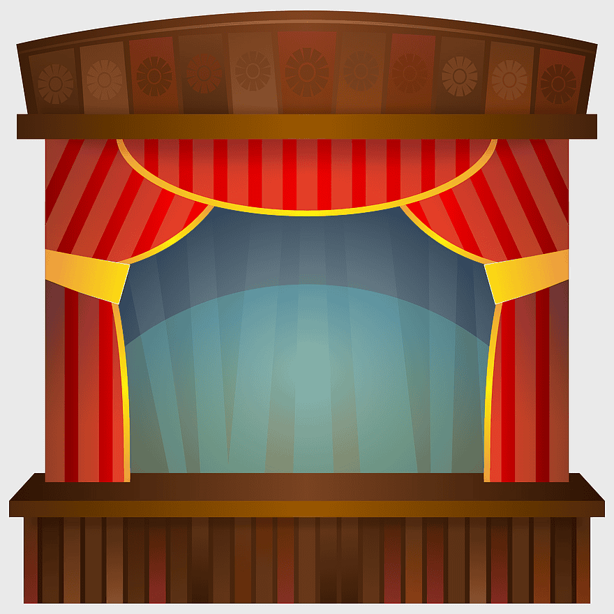theater stage curtains, red drapes for drama, interior design for cinema, theater curtain design, performance venue decor, stage lighting setup, theatrical backdrop art