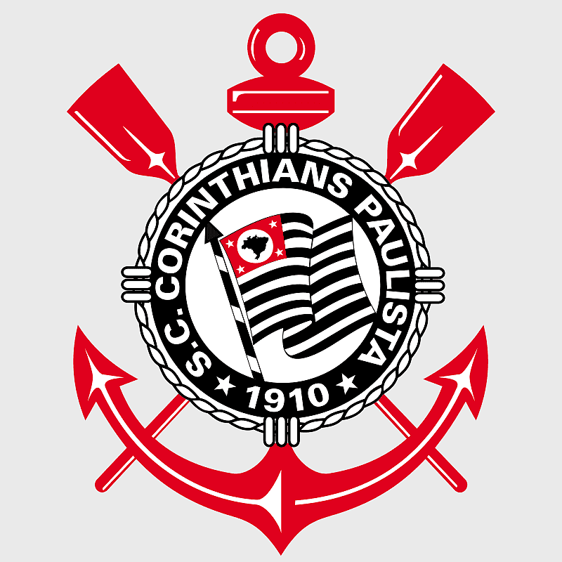 Corinthians Paulista logo, Campeonato Paulista football, Liga Nacional de Futsal emblem, Copa do Brasil symbol, Brazilian sports club crest, São Paulo sports team badge, red and black sports insignia