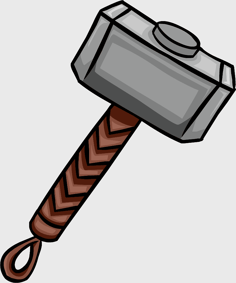 Mjölnir illustration, Thor Hammer drawing, mjolnir line art, Thor Name tags, Norse mythology weapon, comic book hammer, superhero equipment