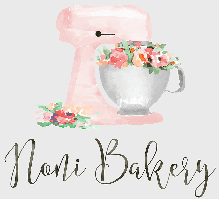 watercolor wedding cake logo, floral bakery illustration, white stand mixer with flowers, cake decorating ideas, pastry art design, creative baking tools, noni bakery branding watercolor wedding cake logo, floral bakery illustration, white stand mixer with flowers, cake decorating ideas, pastry art design, creative baking tools, noni bakery branding