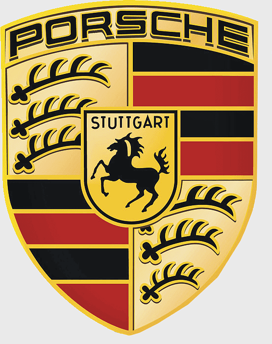 Porsche emblem, Porsche logo shield, Porsche Stuttgart crest, Porsche brand badge, luxury car symbol, automotive heritage icon, German engineering emblem