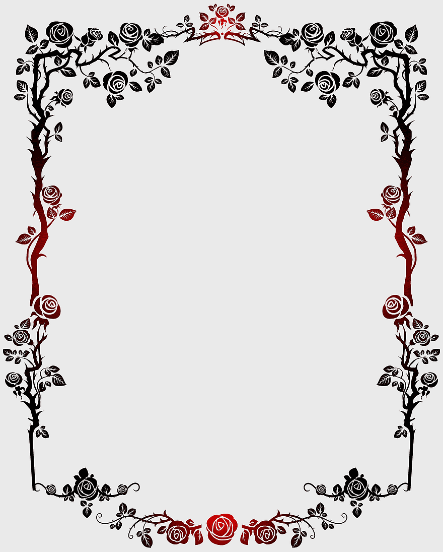 decorative floral frame, symmetrical borders design, free decorative arts content, ornate rose frame, vintage frame illustration, elegant floral border, artistic frame design