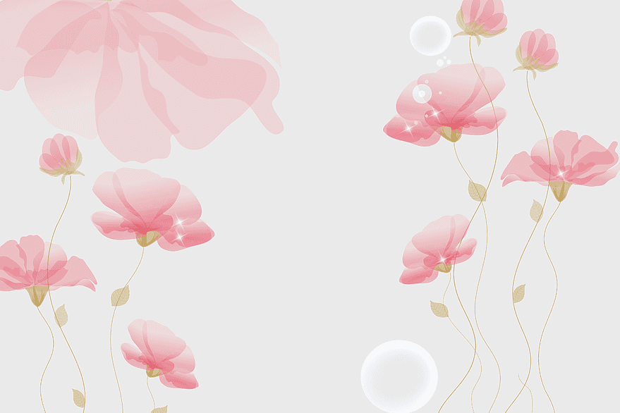 pink watercolor flowers, floral design background, pink flower arrangement, small fresh blossoms, delicate floral art, romantic flower illustration, springtime floral decor