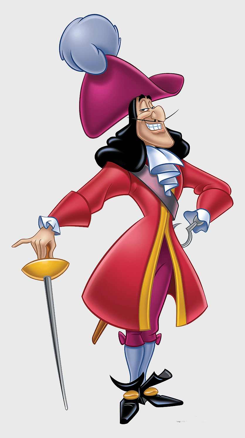 Captain Hook digital art, Peter Pan villain character, pirate captain illustration, Disney's Hook fiction, cartoon pirate hook icon, classic antagonist artwork, colorful swashbuckler hero