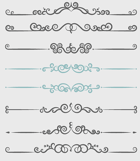 gray floral divider, blue classical line art, Adobe Illustrator motif pattern, symmetrical dividing lines, decorative scroll elements, vintage border designs, elegant ornamental lines gray floral divider, blue classical line art, Adobe Illustrator motif pattern, symmetrical dividing lines, decorative scroll elements, vintage border designs, elegant ornamental lines