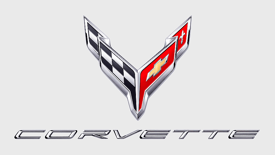 Corvette emblem, car brand logos, Chevrolet Corvette symbol, checkered flag design, automotive branding, luxury sports car, racing heritage, png