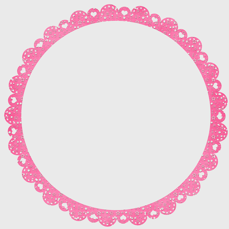 Pink oval frame, Chinese traditional pattern border, magenta decorative frame, rose colored scalloped edges, artistic decorative border, elegant circular design, ornate scalloped outline