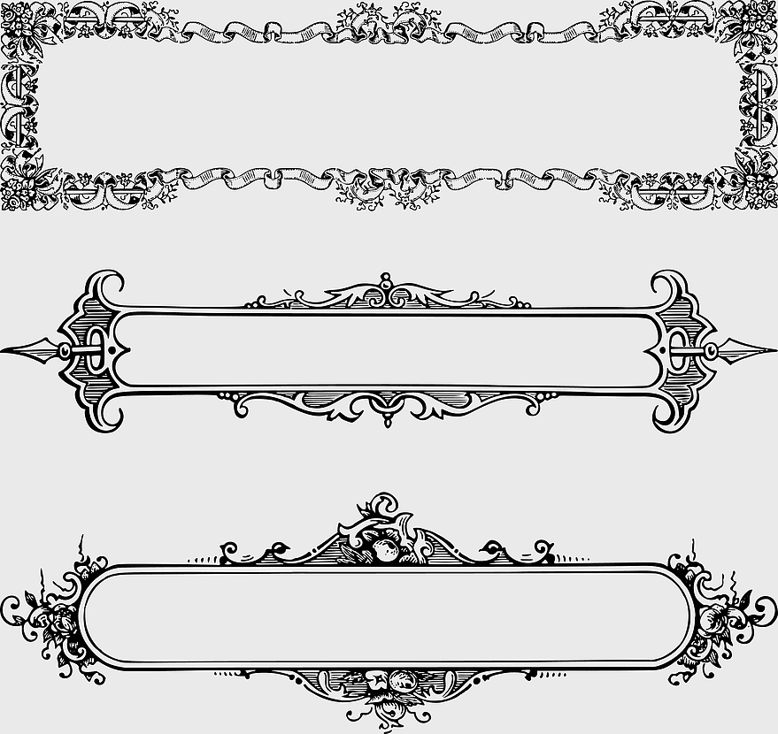 Vintage divider designs, antique ornamental separators, retro decorative line art, old-fashioned frame elements, classic border illustrations, historical embellishments, intricate pattern motifs, png Vintage divider designs, antique ornamental separators, retro decorative line art, old-fashioned frame elements, classic border illustrations, historical embellishments, intricate pattern motifs, png