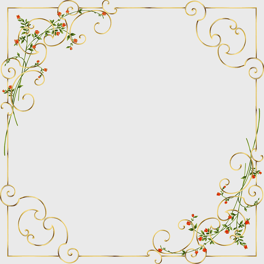 Gold floral frame, delicate border designs, ornamental lace patterns, decorative art elements, vintage frame ornaments, intricate corner decor, elegant frames Gold floral frame, delicate border designs, ornamental lace patterns, decorative art elements, vintage frame ornaments, intricate corner decor, elegant frames