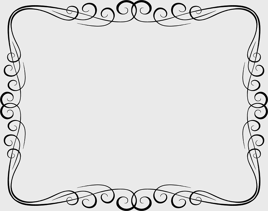 black and white frame, decorative borders, monochrome ornament design, line art rectangle, vintage frame illustration, elegant border patterns, swirl frame decoration