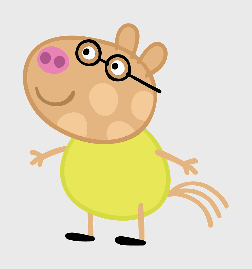 brown Peppa Pig art, Daddy Pig cartoon character, Peppa Pig family members, Peppa Pig standee, children's cartoon characters, animated pig art, family-themed illustrations brown Peppa Pig art, Daddy Pig cartoon character, Peppa Pig family members, Peppa Pig standee, children's cartoon characters, animated pig art, family-themed illustrations