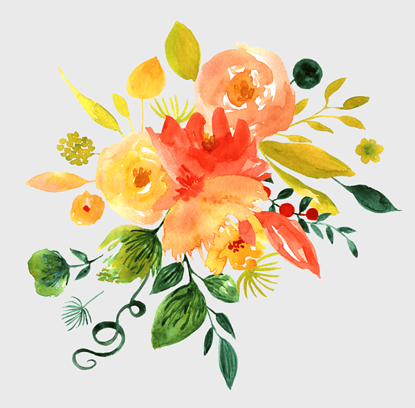 red and orange watercolor flowers, watercolor floral arrangement, peruvian lily watercolor painting, alstroemeriaceae watercolor art, botanical watercolor illustration, vibrant floral watercolor, nature-inspired watercolor design