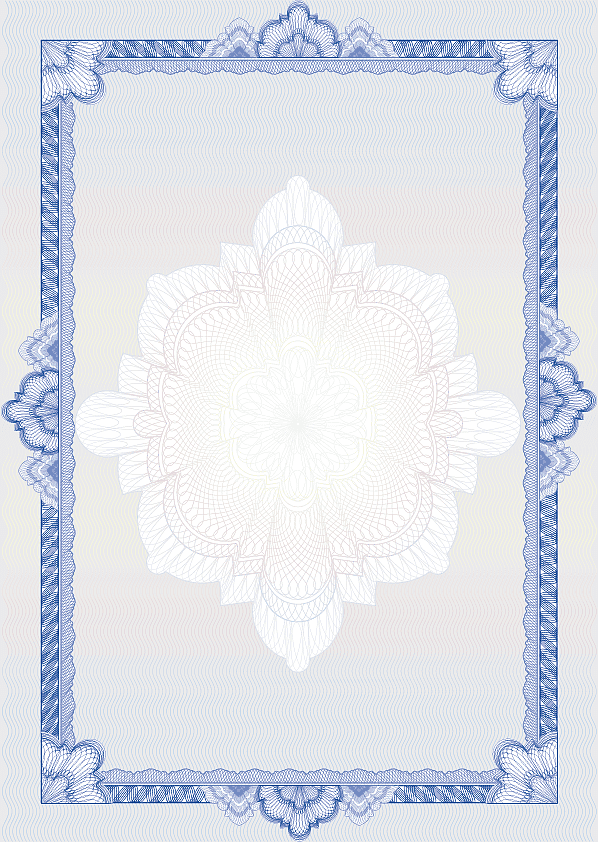 academic certificate template, guilloché security pattern, blue ornamental frame, damask certificate design, elegant certificate background, vintage diploma ornament, decorative certificate border academic certificate template, guilloché security pattern, blue ornamental frame, damask certificate design, elegant certificate background, vintage diploma ornament, decorative certificate border