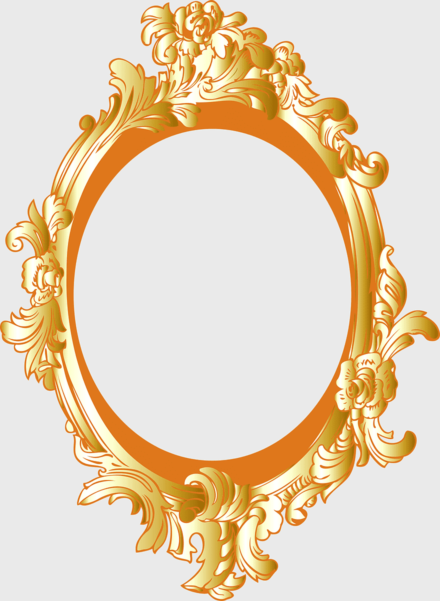 Gold oval frame, decorative mirror frame, ornamental gold frame, vintage gold mirror, baroque style frame, elegant wall decor, antique mirror design Gold oval frame, decorative mirror frame, ornamental gold frame, vintage gold mirror, baroque style frame, elegant wall decor, antique mirror design