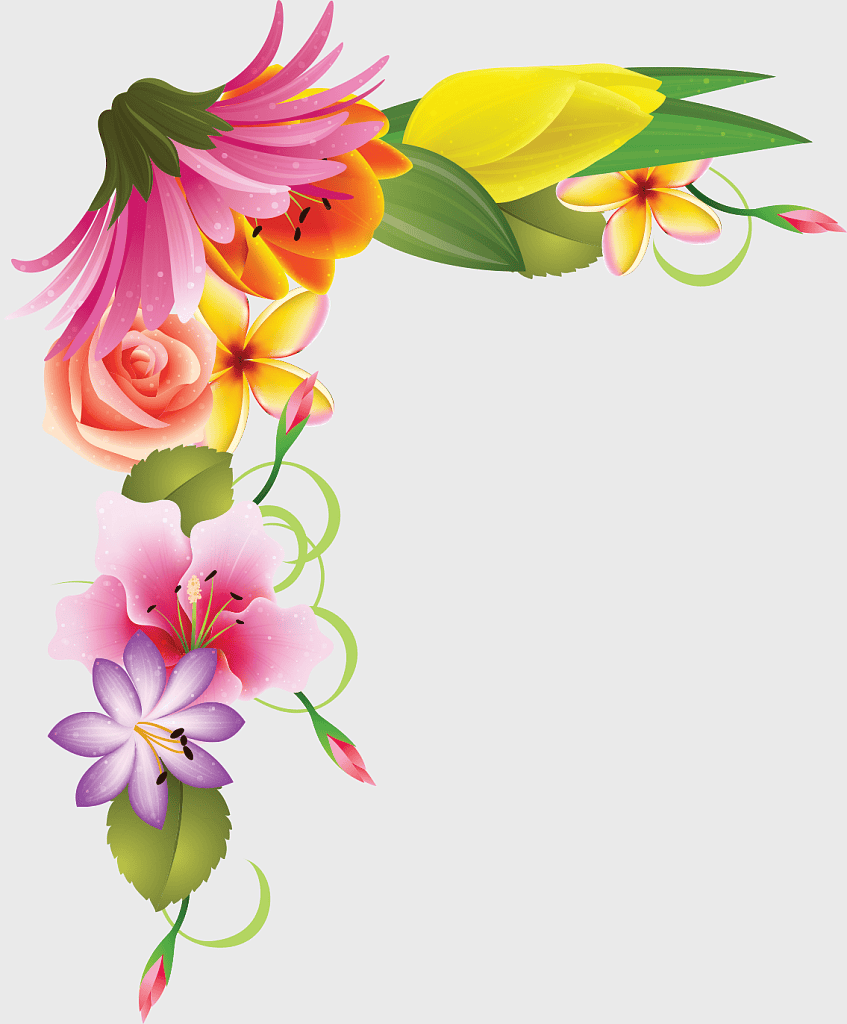 assorted-color flower illustration, floral corner design, pink and yellow flower arrangement, decorative floral art, botanical illustration, vibrant flower corner, floral pattern design assorted-color flower illustration, floral corner design, pink and yellow flower arrangement, decorative floral art, botanical illustration, vibrant flower corner, floral pattern design