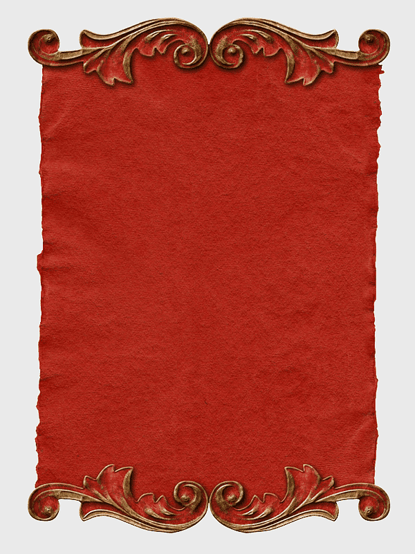 vintage parchment frame, elegant red paper, ornate scroll frame, scrapbooking stationery, antique writing surface, refined ornamental border, classic decor element