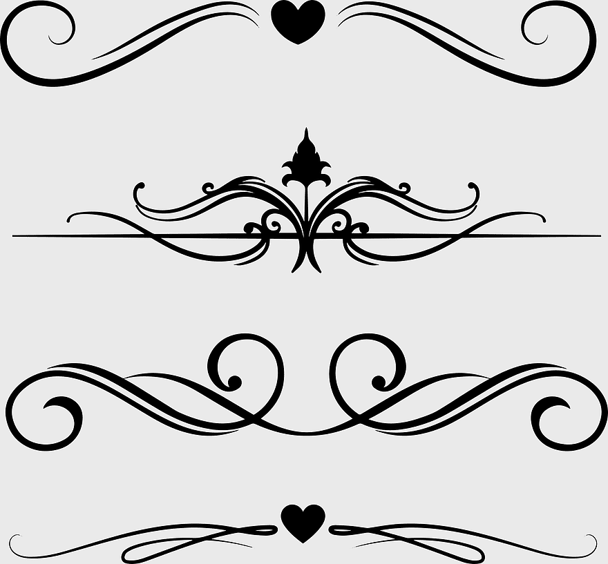 decorative hearts, flourishes separators, ornamental scrolls, certificate dividers, vintage embellishments, elegant graphic elements, stylish page dividers, png decorative hearts, flourishes separators, ornamental scrolls, certificate dividers, vintage embellishments, elegant graphic elements, stylish page dividers, png