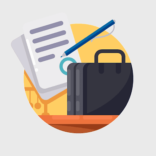black office documents, work packages icon, office color business, black handbag drawing, professional document icons, business tools illustration, corporate paperwork graphics