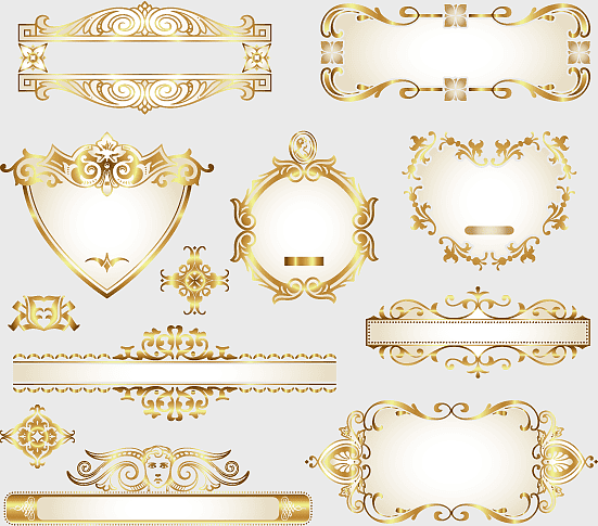 gold decorative frame, golden ornate border, high-grade pattern design, trendy metallic frame, vintage gold embellishments, elegant gold motifs, classic gold ornamentation