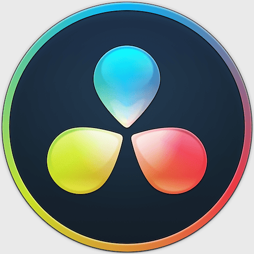 DaVinci Resolve logo, color grading software, video editing tools, Blackmagic Design symbol, professional post-production, digital film editing, creative color correction