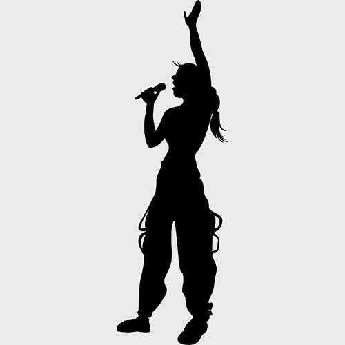 microphone silhouette singer, black and white singing performer, female vocalist silhouette, music performance art, vocal artist icon, stage performance graphic, audio equipment outline microphone silhouette singer, black and white singing performer, female vocalist silhouette, music performance art, vocal artist icon, stage performance graphic, audio equipment outline