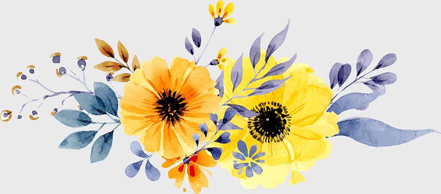 Wedding invitation Paper Flower Yellow, Hand-painted daisy flower pattern, watercolor Flowers, flower Arranging, floral illustration design, spring floral art, decorative floral elements