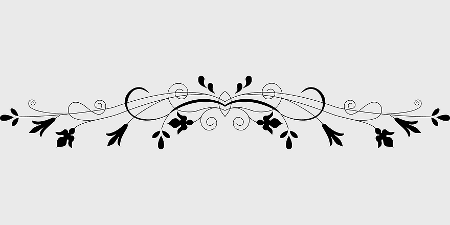 Floral divider, decorative flourish, ornamental border, abstract art, elegant design, vintage illustration, botanical pattern, png