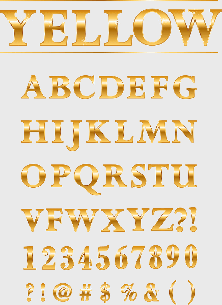 yellow text on blue background, shiny yellow letters, bright english alphabet, number tags, decorative golden font, digital typography examples, educational text visuals yellow text on blue background, shiny yellow letters, bright english alphabet, number tags, decorative golden font, digital typography examples, educational text visuals