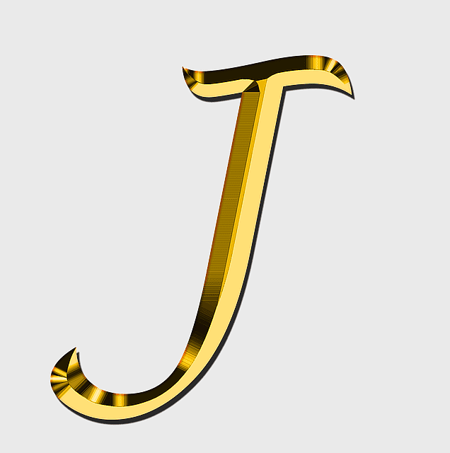 golden letter J, uppercase J alphabet, decorative symbol J, line art J letter, elegant typography J, ornate J design, vintage J jewelry