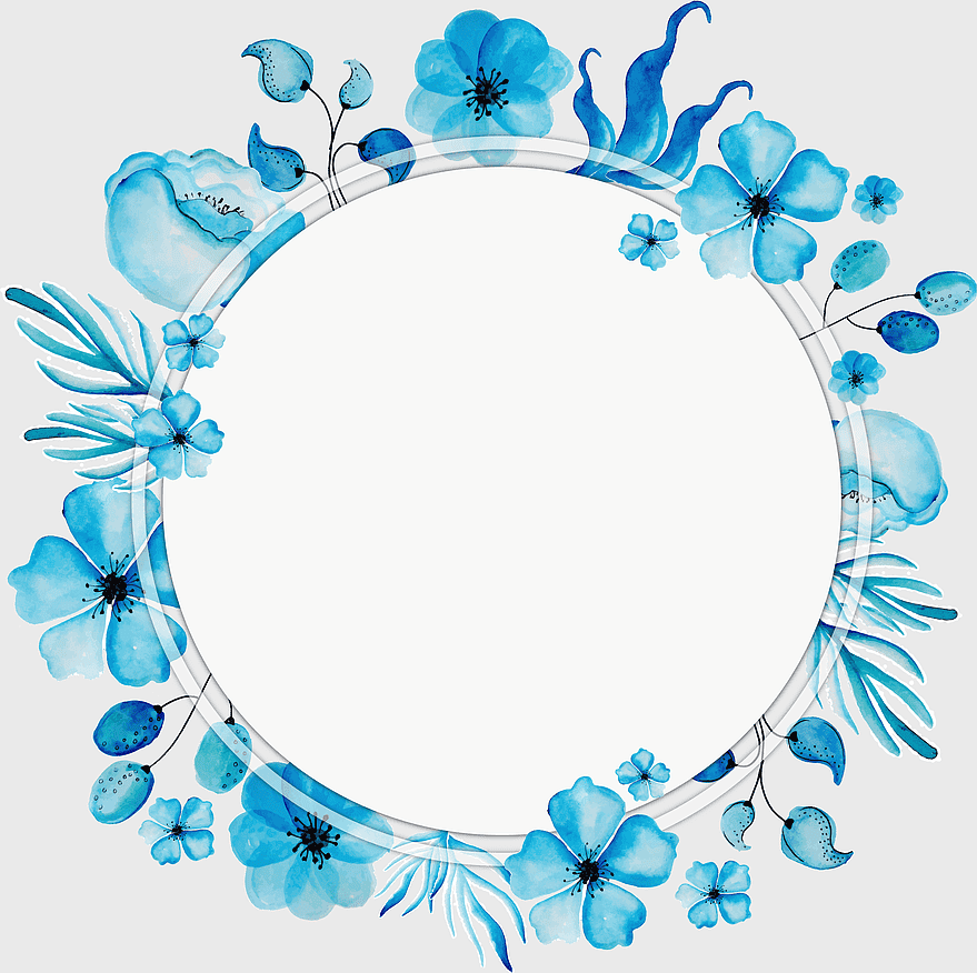 watercolor blue flowers, floral wreath design, hand-painted blue petals, blue flower frame, decorative floral circle, artistic botanical illustration, elegant floral accessory, sky blue floral border watercolor blue flowers, floral wreath design, hand-painted blue petals, blue flower frame, decorative floral circle, artistic botanical illustration, elegant floral accessory, sky blue floral border