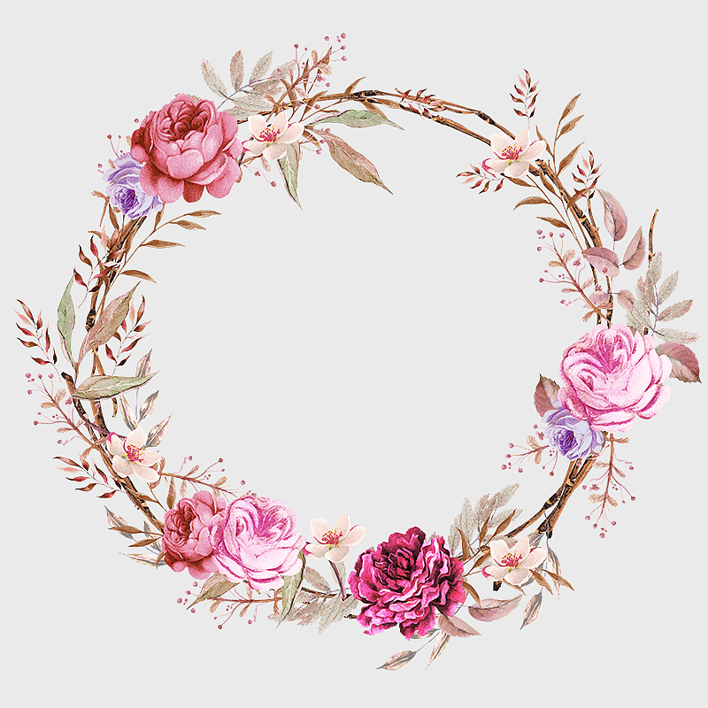 watercolor floral frame, floral wreath design, artificial flower arrangement, pink blossom art, botanical illustration, decorative floral border, nature-inspired artistry