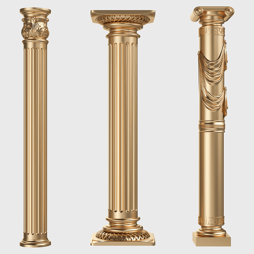 European Style Gold Pillars, Retro Roman Columns, Highend Home Decoration, Gold Frame Structures, Classic Architectural Elements, Ornate Pillar Designs, Vintage Interior Accents European Style Gold Pillars, Retro Roman Columns, Highend Home Decoration, Gold Frame Structures, Classic Architectural Elements, Ornate Pillar Designs, Vintage Interior Accents