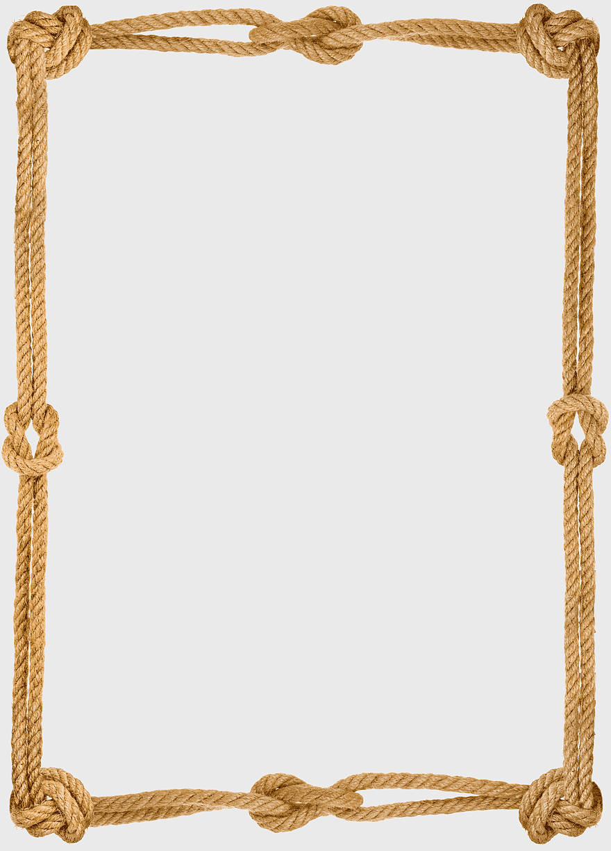 Frame, Vintage Rope Frame, Marine Decor, Old Design, Nautical Ornament, Coastal Art, Rustic Border, png