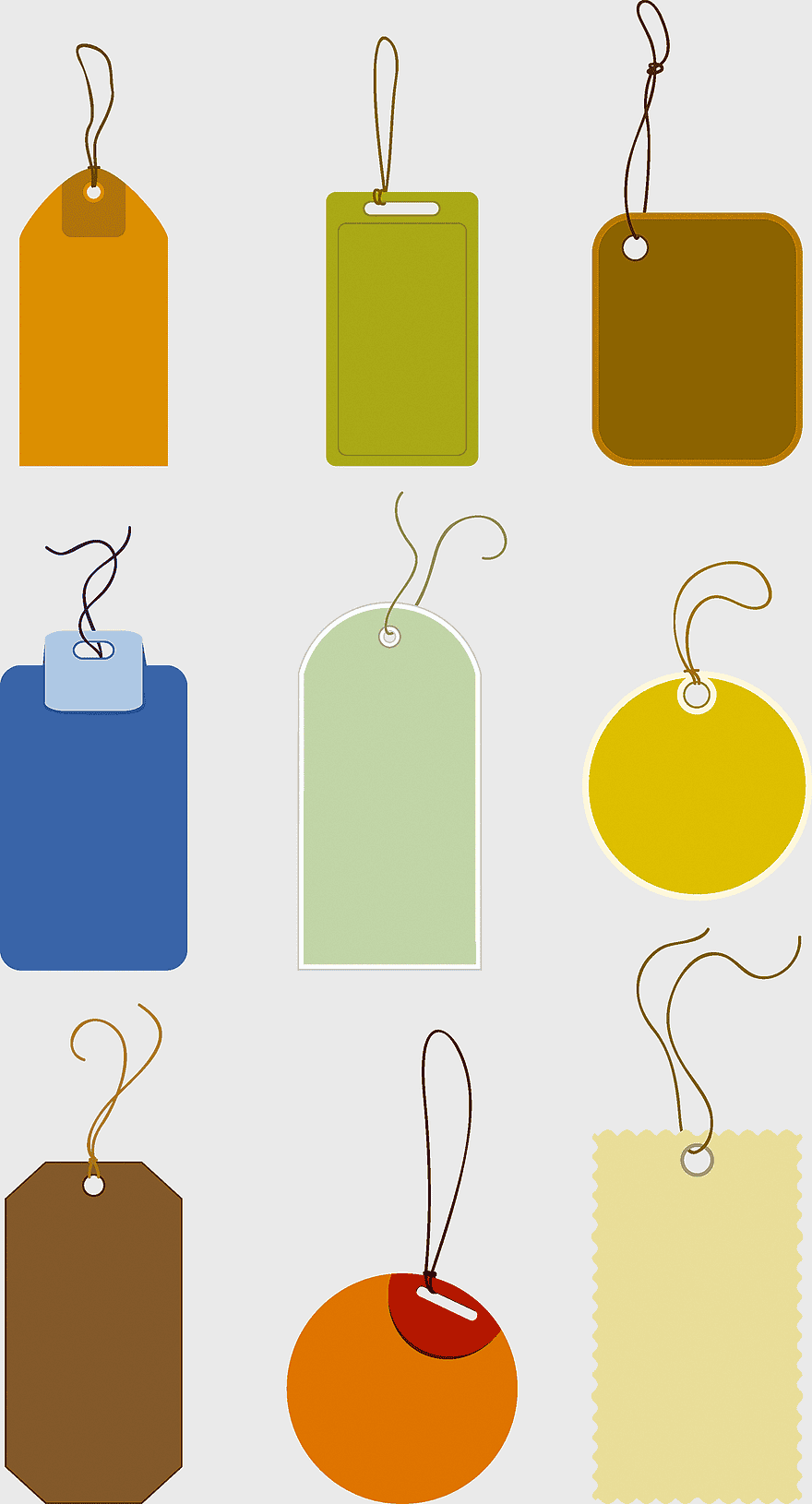 sale tag illustration, price tag design, assorted tag collection, promotional tag labels, colorful price tags, retail tag templates, discount label graphics