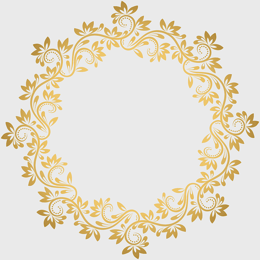 Gold Deco Round Border, brown floral frame, decorative elements, symmetry in art, vintage frame design, ornamental circle border, elegant floral wreath Gold Deco Round Border, brown floral frame, decorative elements, symmetry in art, vintage frame design, ornamental circle border, elegant floral wreath