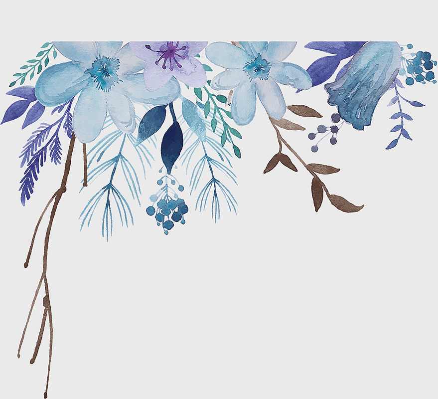 blue watercolor flowers, floral decorative pattern, simple floral design, watercolor floral border, botanical illustration, nature-inspired art, pastel floral arrangement blue watercolor flowers, floral decorative pattern, simple floral design, watercolor floral border, botanical illustration, nature-inspired art, pastel floral arrangement